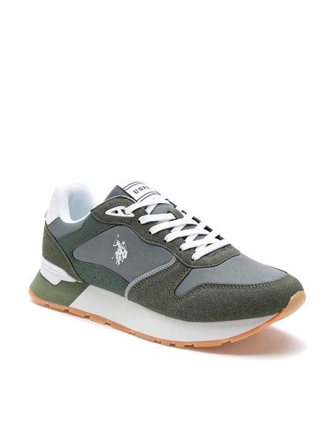 u.s. polo assn. men's aspen green casual sneakers