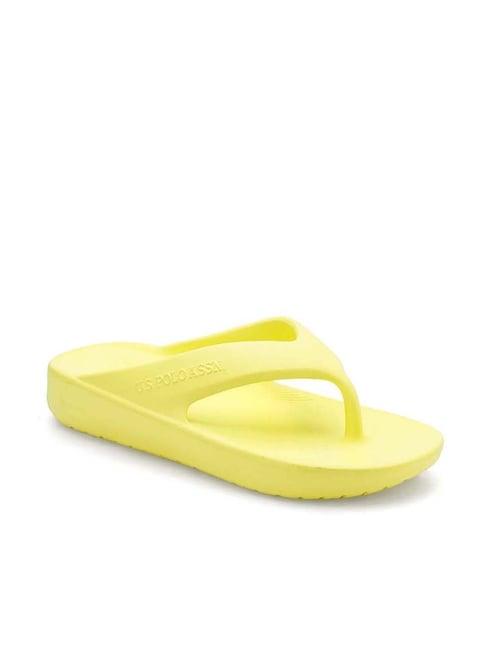 u.s. polo assn. men's axel light green flip flops