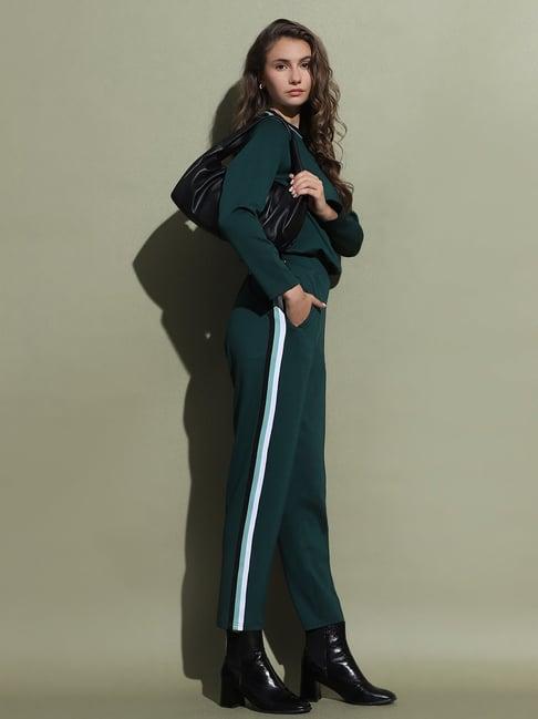 vero moda teal slim fit high rise sweatpants