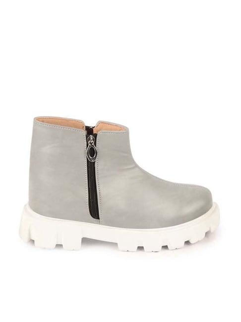 fausto women's grey casual boots