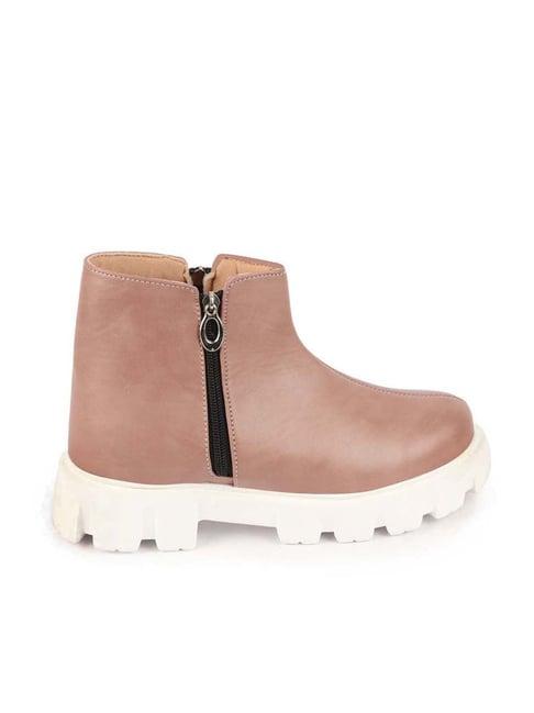 fausto women's peach casual boots