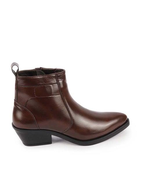 fausto women's brown casual boots