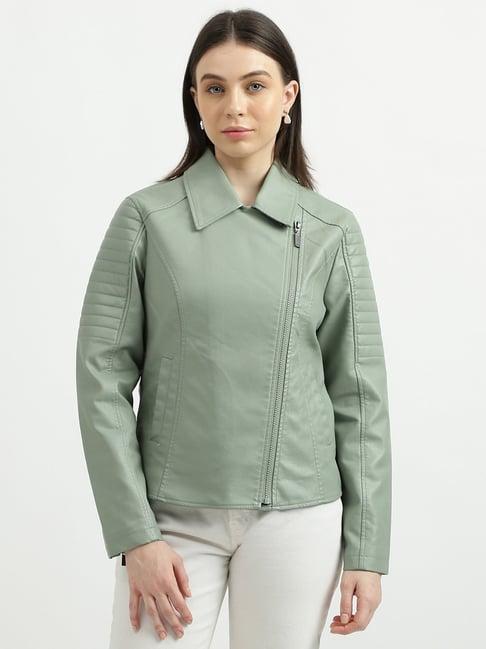 united colors of benetton grey biker jacket