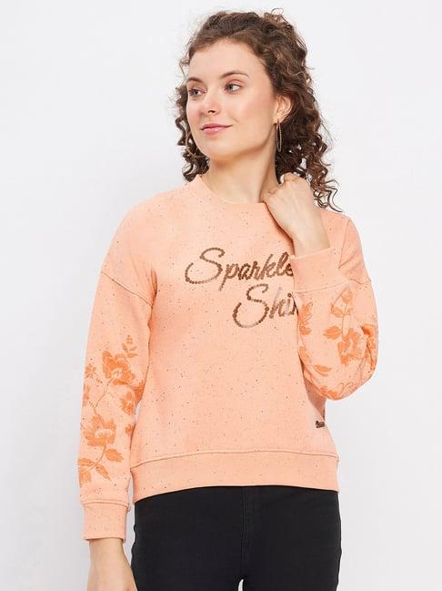 duke peach graphic print sweatshirt