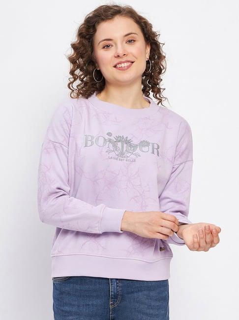 duke lavender graphic print sweatshirt