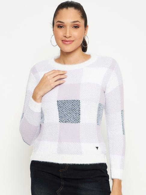 duke lavender checks pullover