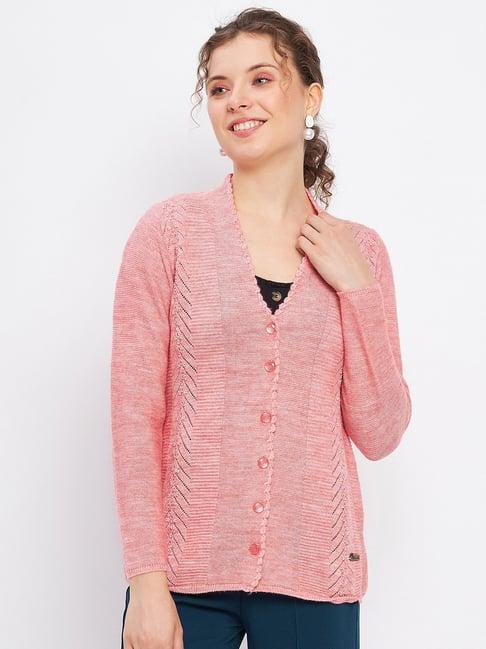 duke peach self design cardigan