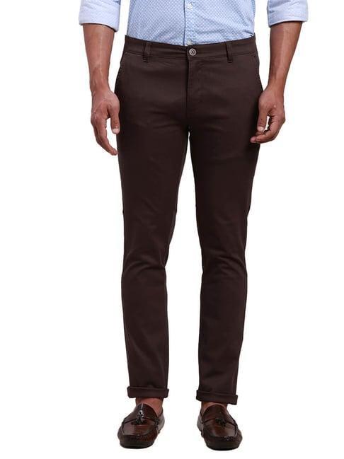 parx grey super slim fit trousers