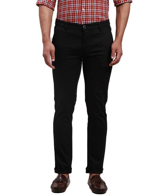 parx black super slim fit trousers