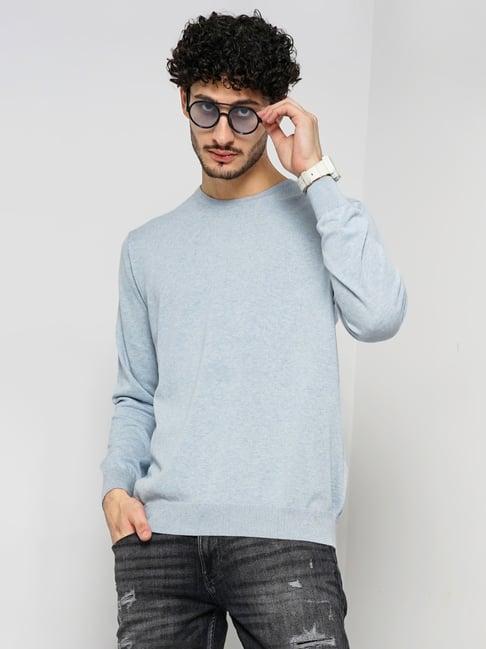 celio* light blue regular fit sweater