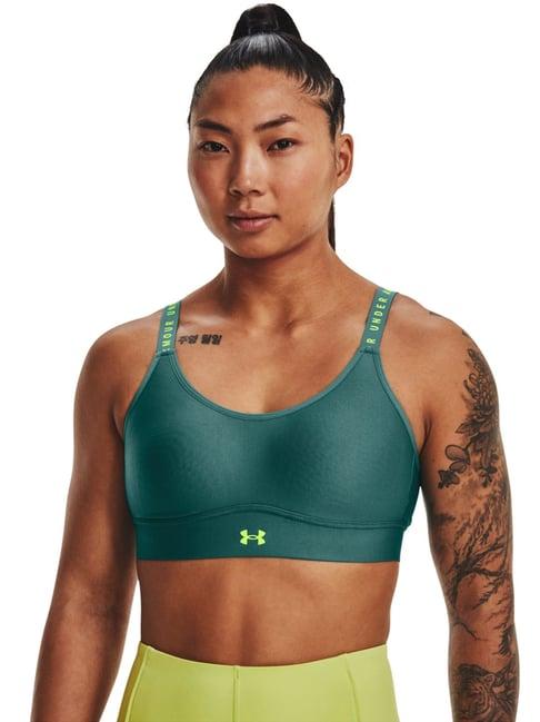 under armour green plain sports bra