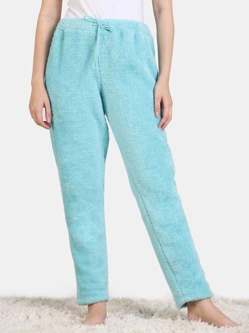 zivame blue regular fit track pants