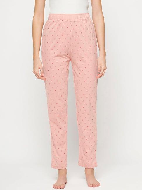 okane peach printed lounge pants