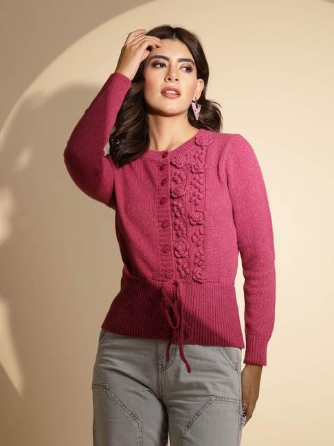 global republic pink cardigan