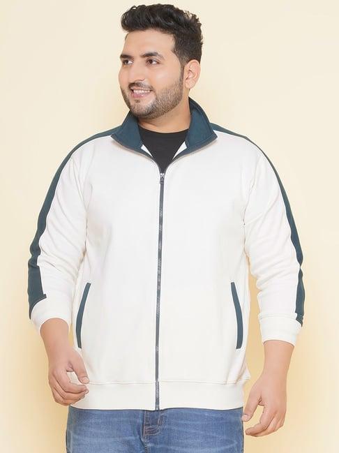 john pride white regular fit plus size sweatshirt