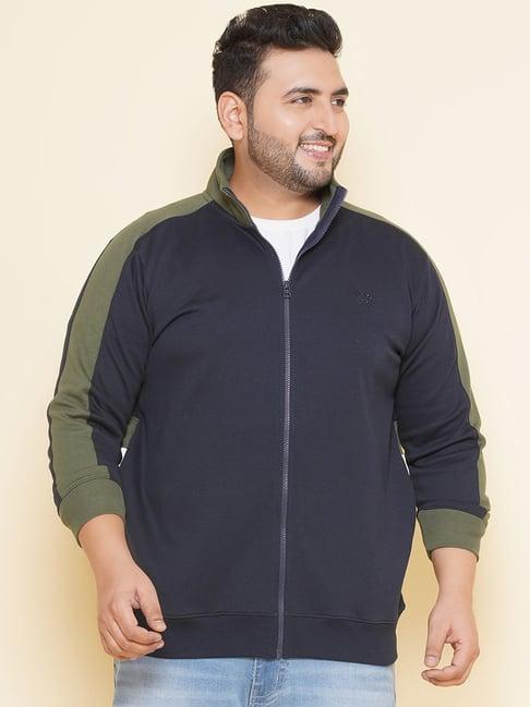 john pride navy regular fit plus size sweatshirt