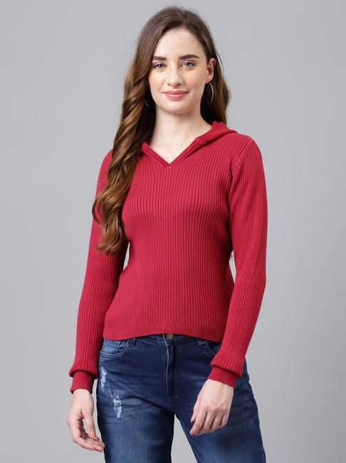 latin quarters dark pink sweater