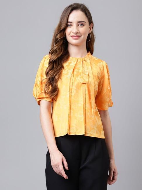 latin quarters orange floral top