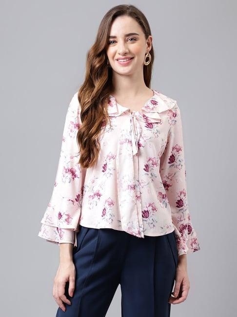 latin quarters light pink floral top