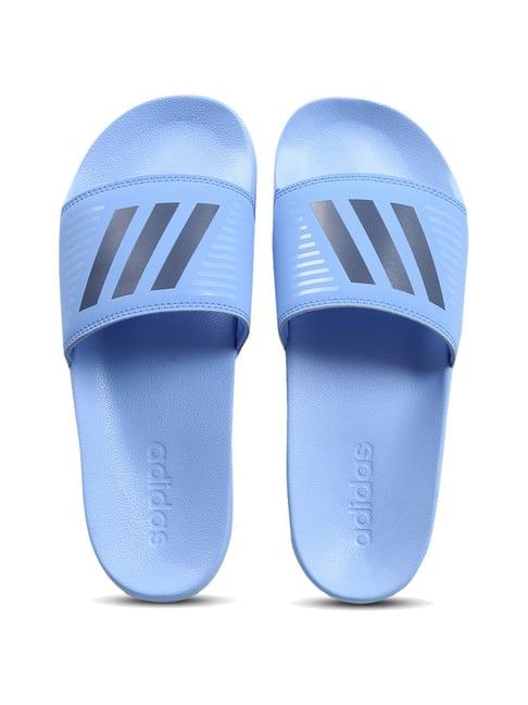 adidas men's contaro blue slides