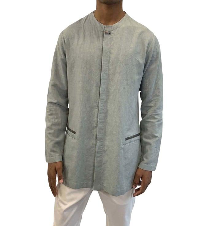 antar agni light blue clean shirt