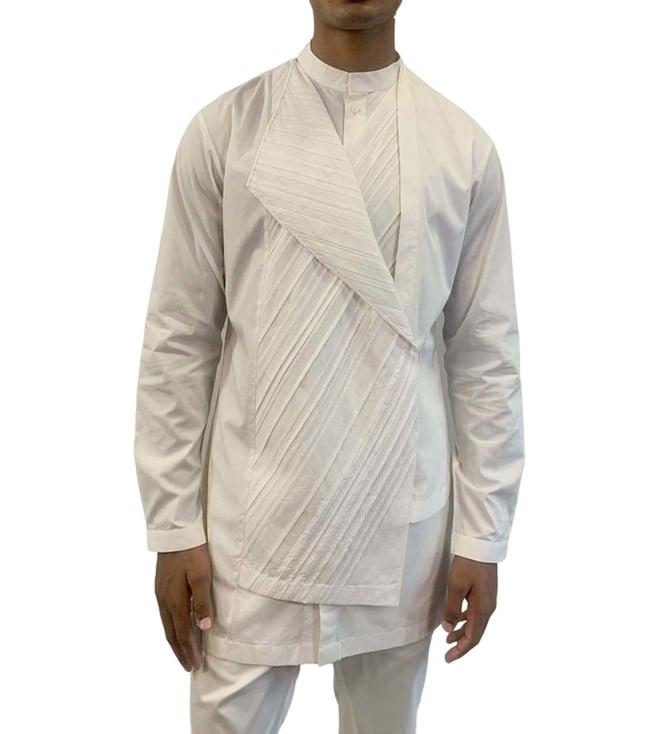 antar agni white fin shirt