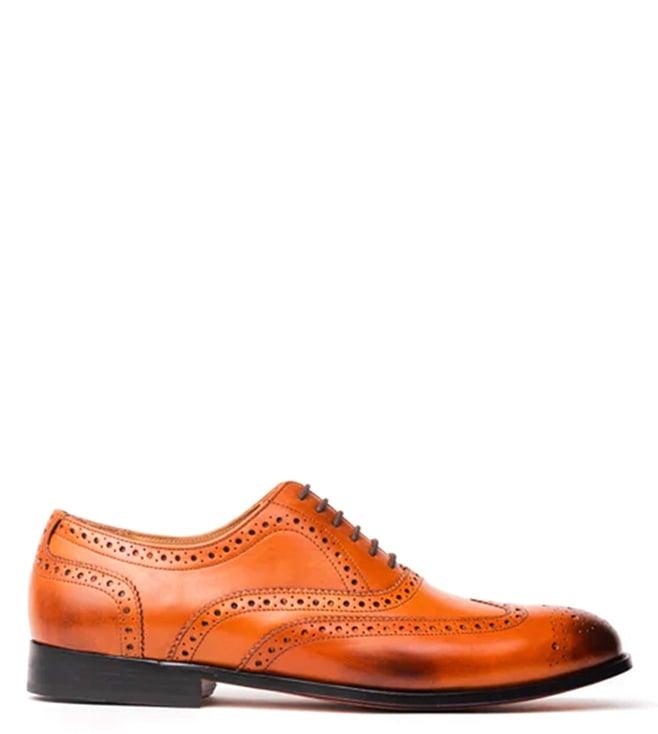 rawls men's nicholas wingtip tan oxford shoes