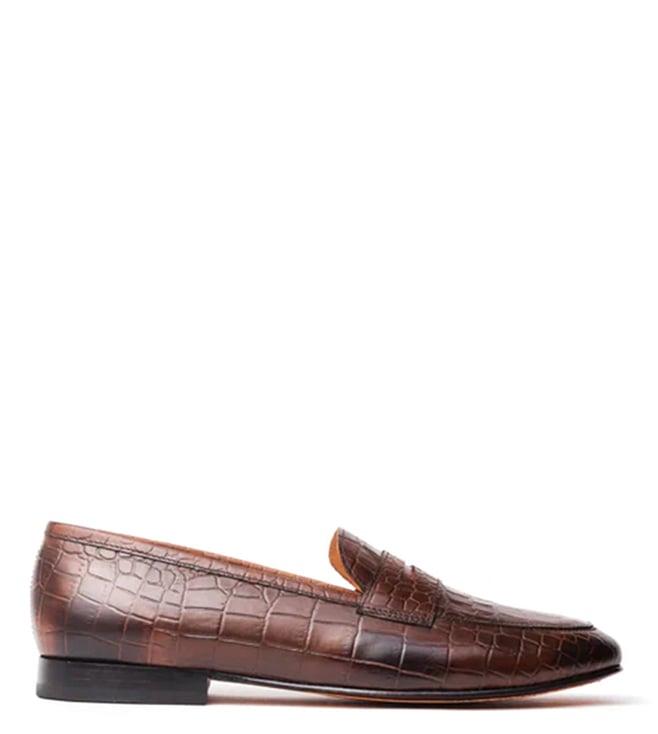 rawls men's san brown penny embossed loafers