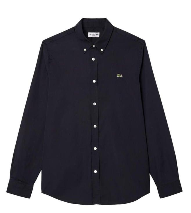 lacoste navy  slim fit shirt