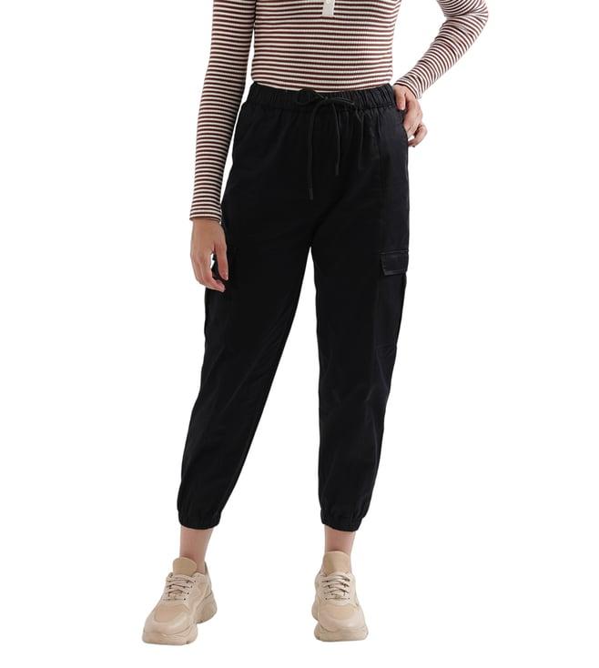 elle black relaxed fit joggers