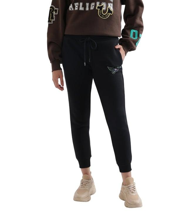 true religion black regular fit joggers