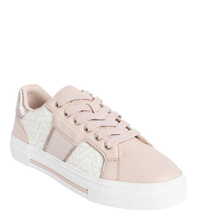 aldo women's onirasean650 logo pink sneakers