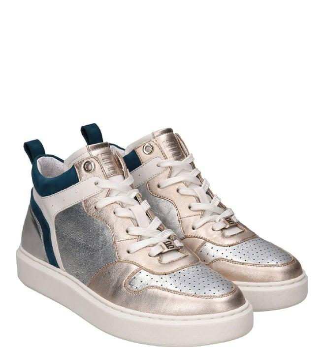 bagatt women's gina silver high top sneakers