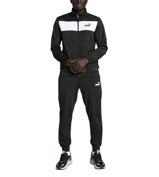 puma black classic regular fit tracksuits