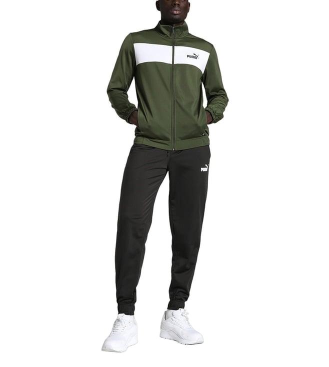 puma green classic regular fit tracksuits