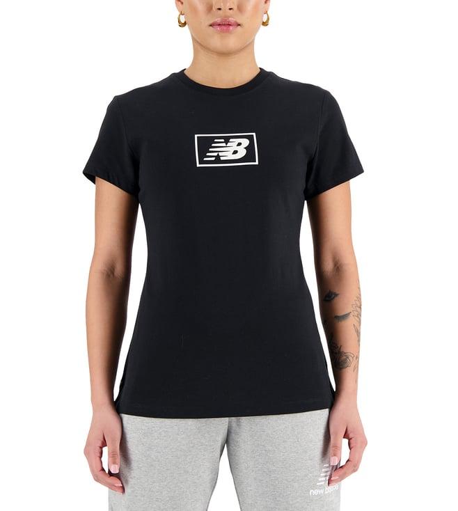 new balance black logo regular fit t-shirt