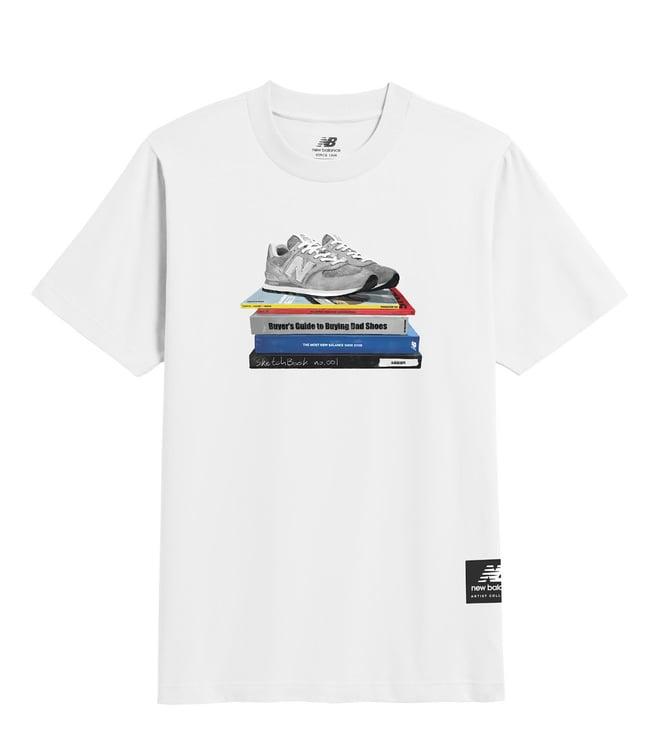 new balance white printed regular fit t-shirt