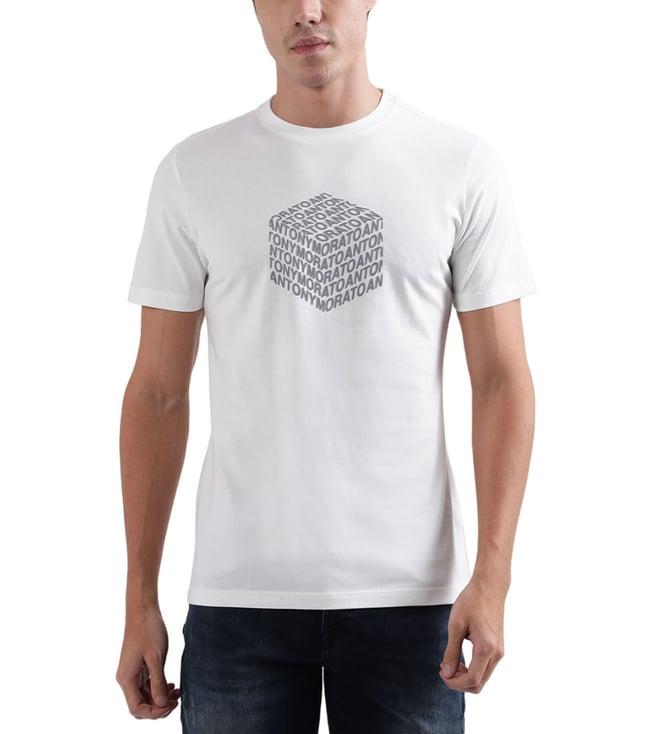 antony morato white regular fit t-shirt