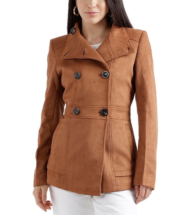 elle tan regular fit jacket