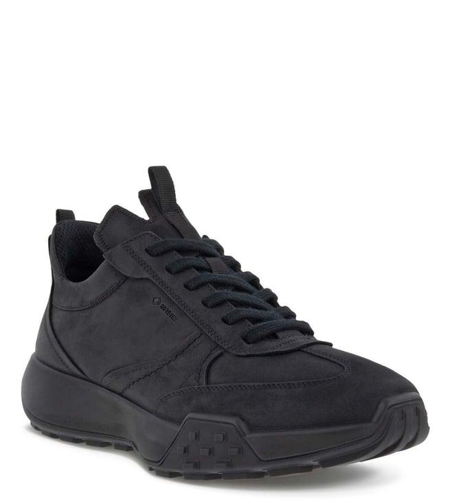 ecco men's retro black sneakers