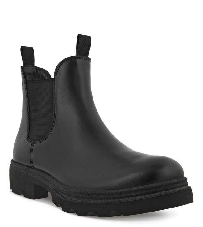 ecco men's grainer black chelsea boots