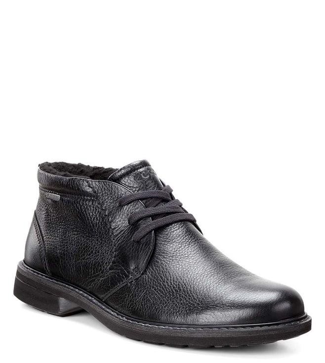 ecco men's turn black derby boots