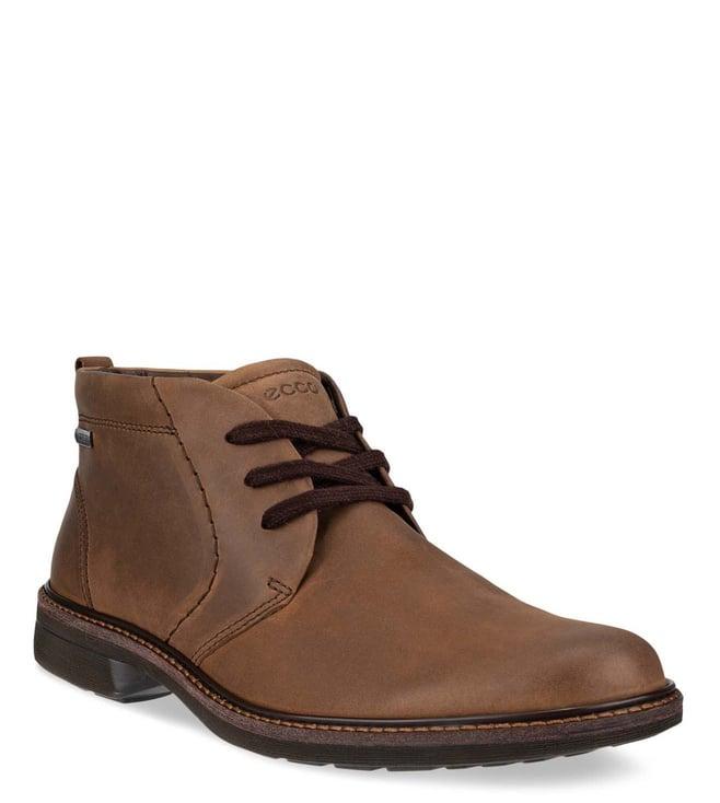 ecco men's turn cocoa brown derby boots