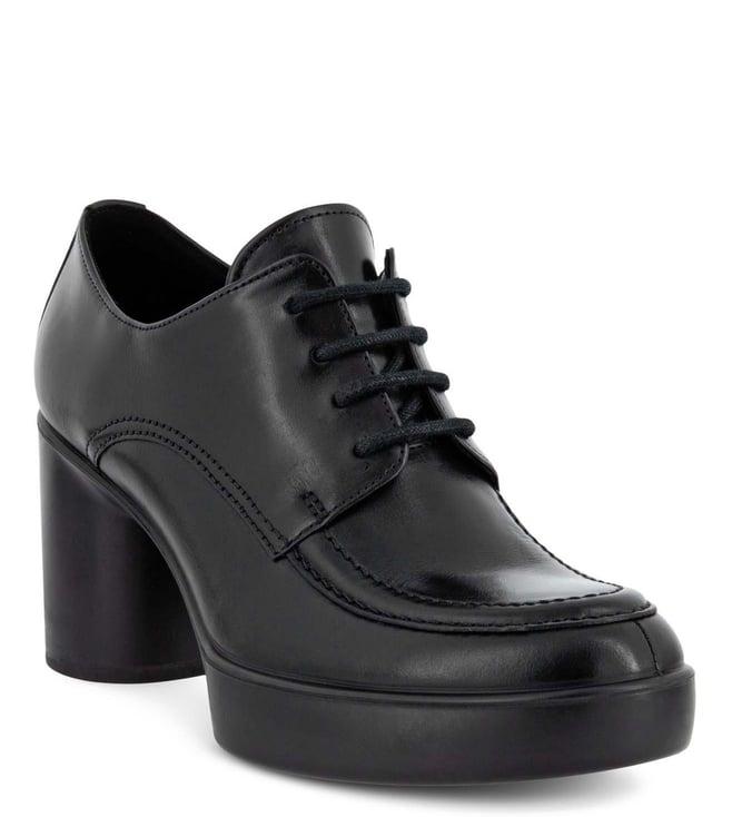 ecco women's shape sculpted motion black derby shoes