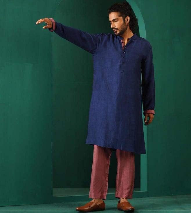 truebrowns blue rutba kurta