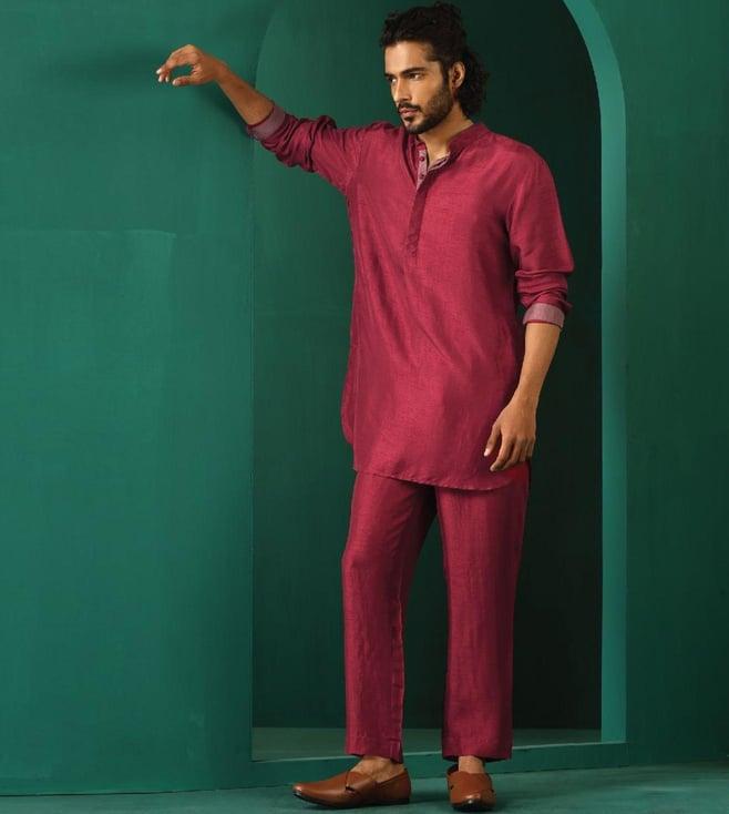 truebrowns purple rutba kurta with pant