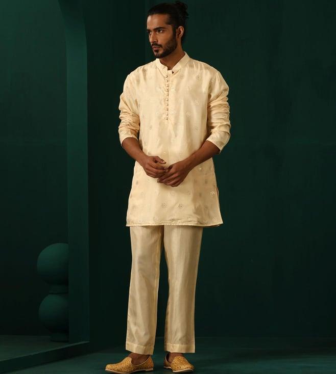 truebrowns ivory rutba kurta with pant