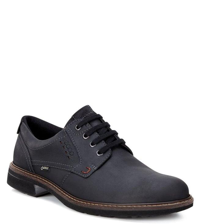 ecco men's turn black derby shoes