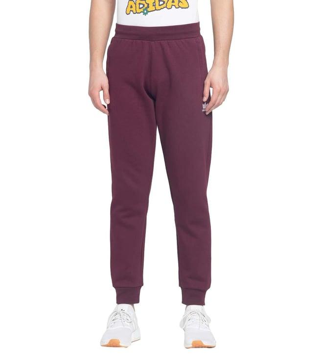 adidas originals maroon regular fit joggers