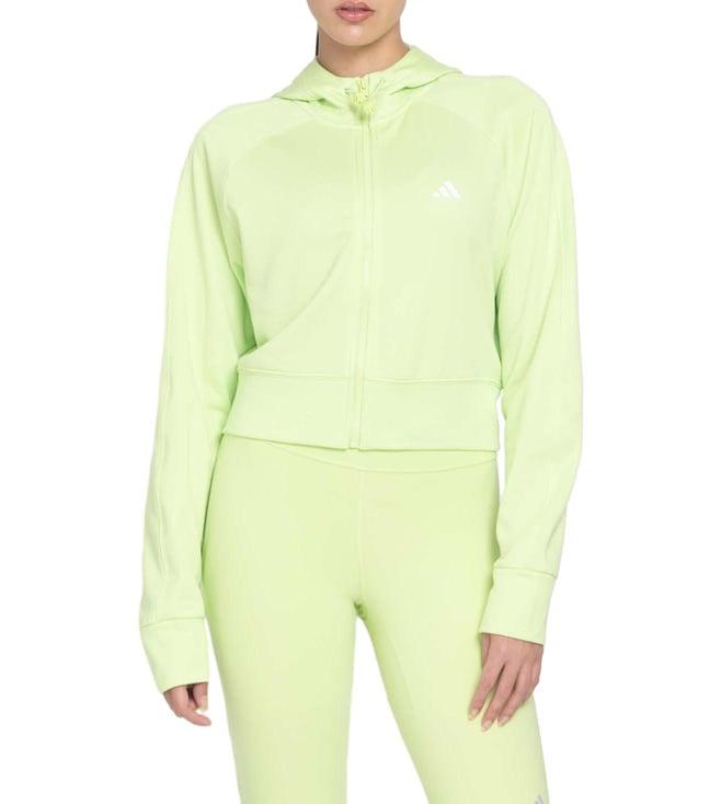 adidas green regular fit hoodie